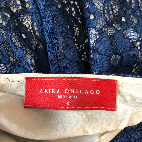 Akira Chicago Red Label Dress - Size S - Blue/Tan - Picture 5 of 7